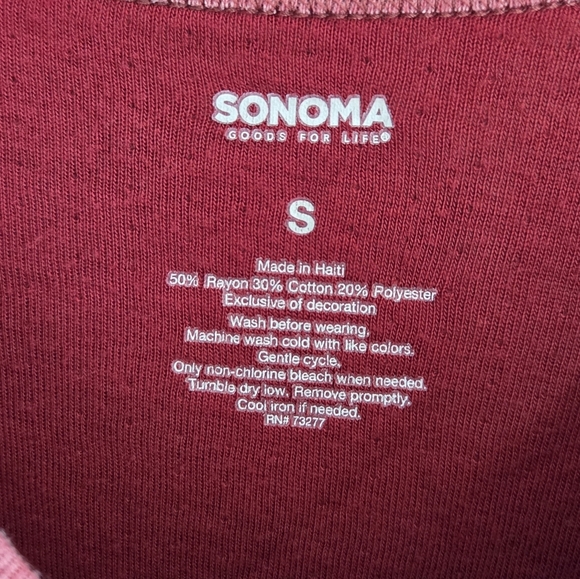 Sonoma | Heathered Red Long Sleeve Tee Mens Size Small - Picture 4 of 5